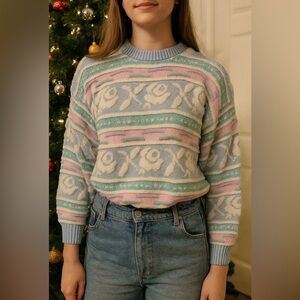Vintage Rose Oversized Sweater